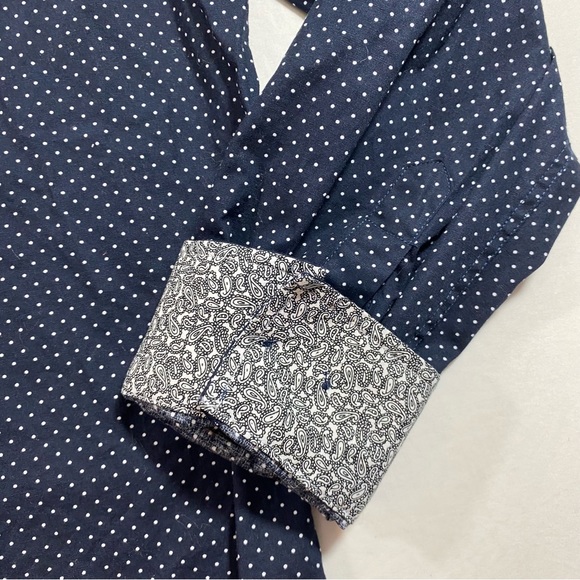 Nick Graham Shirt Men’s X-Large Button Down Polka Dot Stretch Long Sleeves Shirt - Picture 3 of 12